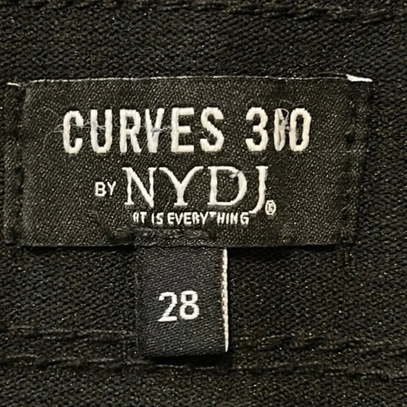 Curves 360 By NYDJ Sculpt Pull-On Leggings Jeans Jeggings in Black Plus Size 28 - Picture 4 of 10